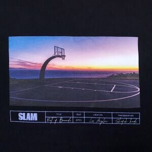 SLAM x Shafik Kadi Out of Bounds T Shirt Men L Black‎ RARE Streetwear Basketball